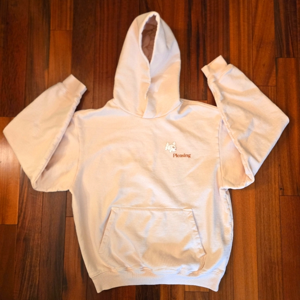 Harry Styles Pleasing Pink Hoodie Embroidered Logo Small Skater Casual